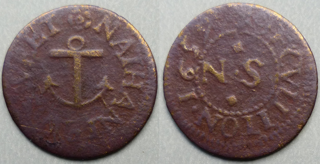 Colyton, Nathaniell Sweet 1657 farthing